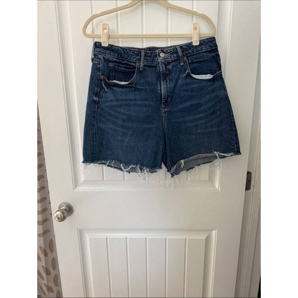 Old Navy Dark Blue Raw Hem Denim Shorts